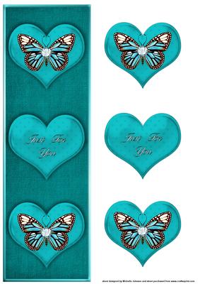 Butterflies Just for You Large Dl Card