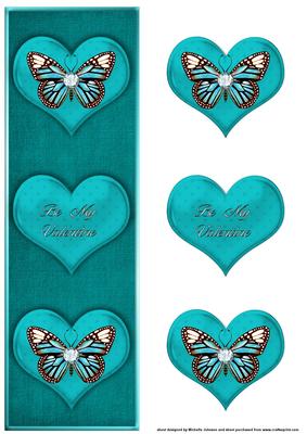 Butterflies Valentine Large Dl Card