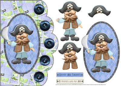 A Pirates Life Scalloped Edge with Decoupage