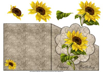 Sunflower Scalloped Over the Edge Card