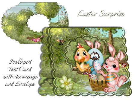 Easter Surprise Scalloped Tent Card with Envelope