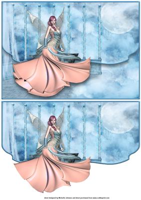 Fairy Fancy Edge Faux Envelope Card