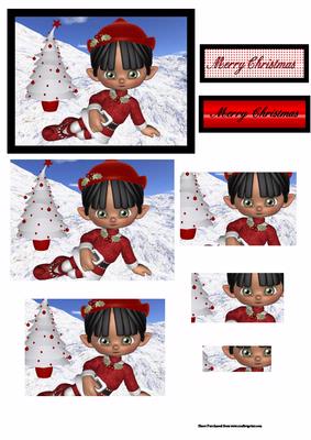 Cute Xmas Elf Pyramid