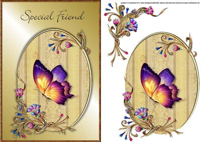 Butterfly Special Friend Card Front