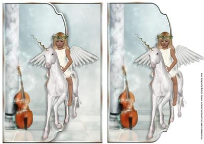 The Magic of Music Fancy Edge Faux Envelope Card