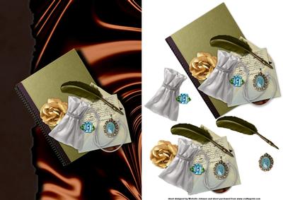 Just for Her Card Front with Decoupage