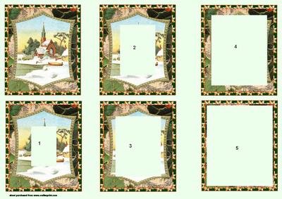 Quaint Xmas Scene Inverted Pyramid
