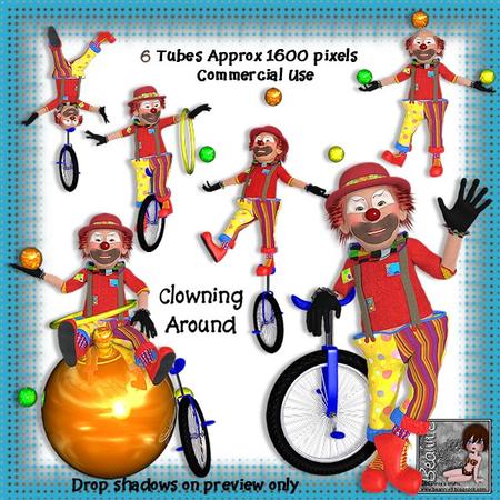6 Clowning Around Poser Tubes