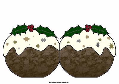 Christmas Pudding Shaped Card