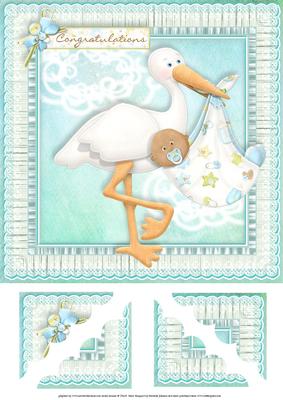 Ethnic Baby Boy 8 x 8 Corner Stacker