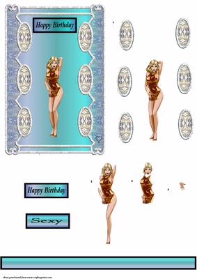 Happy Birthday Sexy Step by Step Card Front