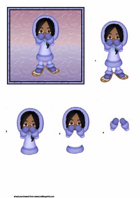Cute Xmas Girl Step by Step