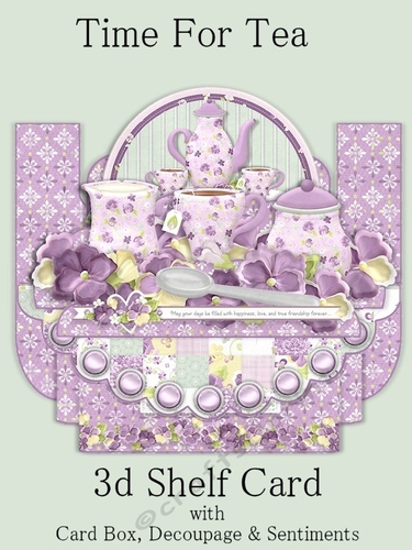 Time for Tea 3D Shelf Card with Card Box