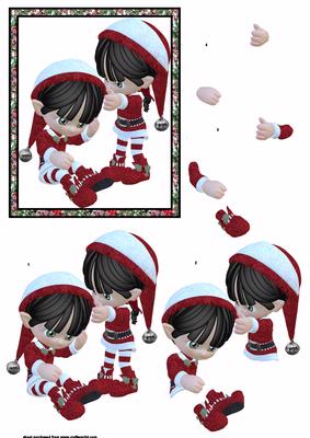 Cute Xmas Kids Whispering Step by Step