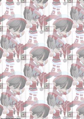 Cute Xmas Kids Whispering Vellum