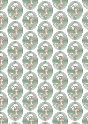 Xmas Mouse Green Vellum