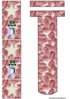 Snowman and Stars Waterfall