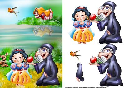 Snow White and the Witch Fairytale Card Front