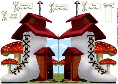 Fairy Boot New Home Shaped Card