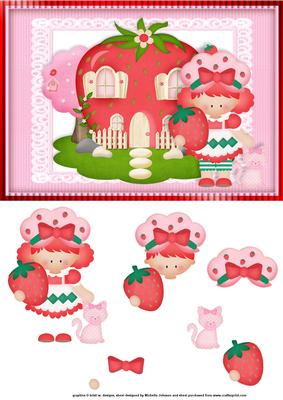 Strawberry Shortcake New Home or Birthday Card Front