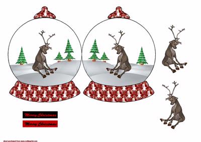 Reindeer Snow Globe