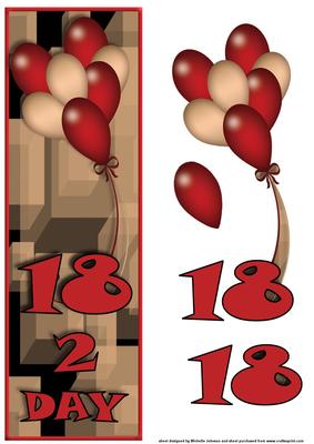 18 Today Balloons Large Dl Card 1