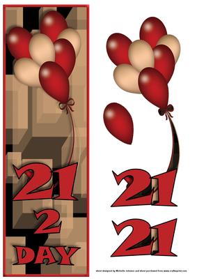 21 Today Balloons Large Dl Card 1