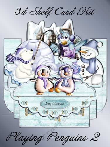 Playing Penguins 2 3D Shelf Card Kit with Card Box