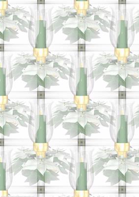 Poinsettia and Cangle Green Vellum