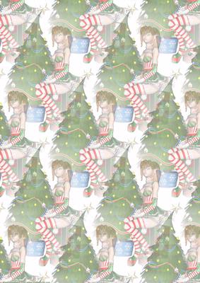 Lady Waiting for Santa Vellum