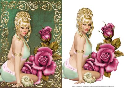 Rose Blush and Chocolate Mint Card Front
