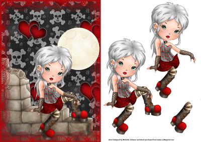 Pretty Goth Girl Card Front
