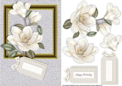Cream Magnolia Card Front