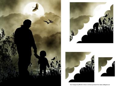 Watching Birds in the Night Deckle Edge Stacker