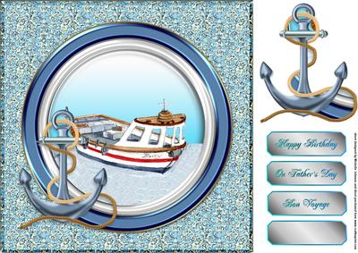 Boat and Anchor 8 x 8 Topper