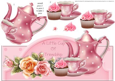 Little Cup of Friendship Over the Top Large Card