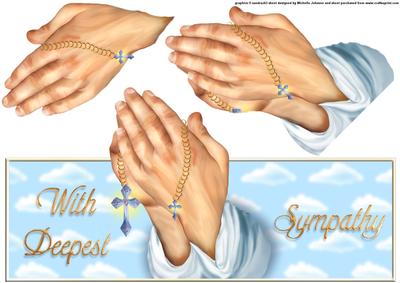 Praying Hands Over the Top Large Card