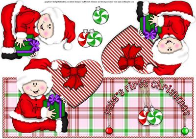 Baby's 1st Christmas Over the Top Large Card