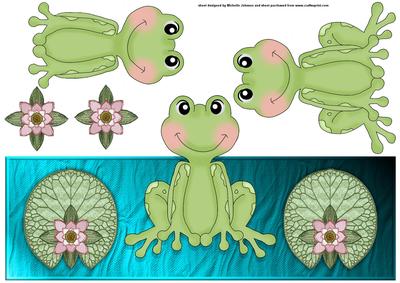 Hoppy Birthday Frog Over the Top Large Card