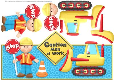 Men at Work Over the Top Large Card