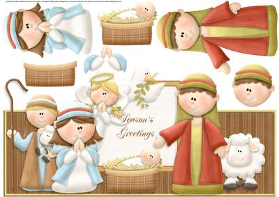 Nativity Over the Top Large Card
