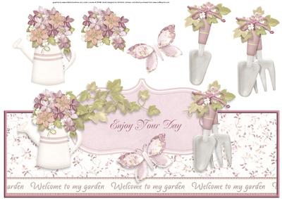 Garden Tools Over the Top Large Card