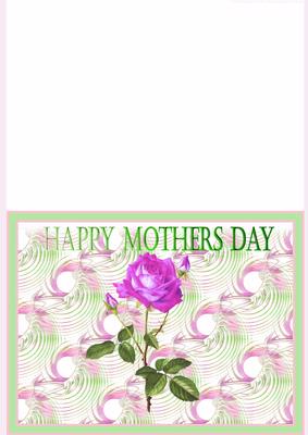 Mothers Day Pink Rose Quick Card
