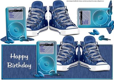 For the Boys Mp3 and Basketball Boots Over the Top Card