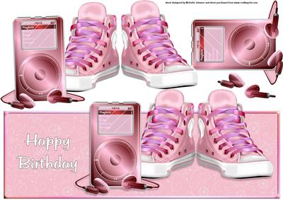 For the Girls Mp3 and Basketball Boots Over the Top Card
