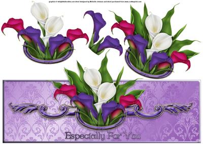 Calla Lilies Over the Top Large Card