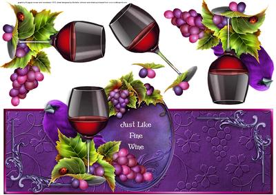 Just Like Fine Wine Over the Top Large Card