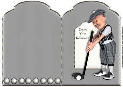 Golfing Retirement Scalloped Top Quick Card