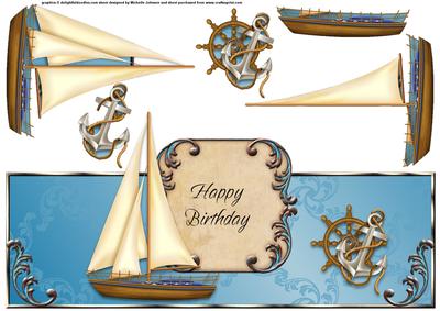 Sailing Over the Top Large Card