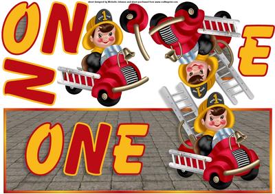 Little Fireman One Over the Top Large Card